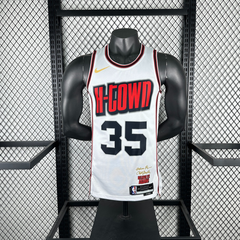 NBA Houston Rockets 2025 V-Neck City Edtion White Jersey DURANT#35 S-XXL
