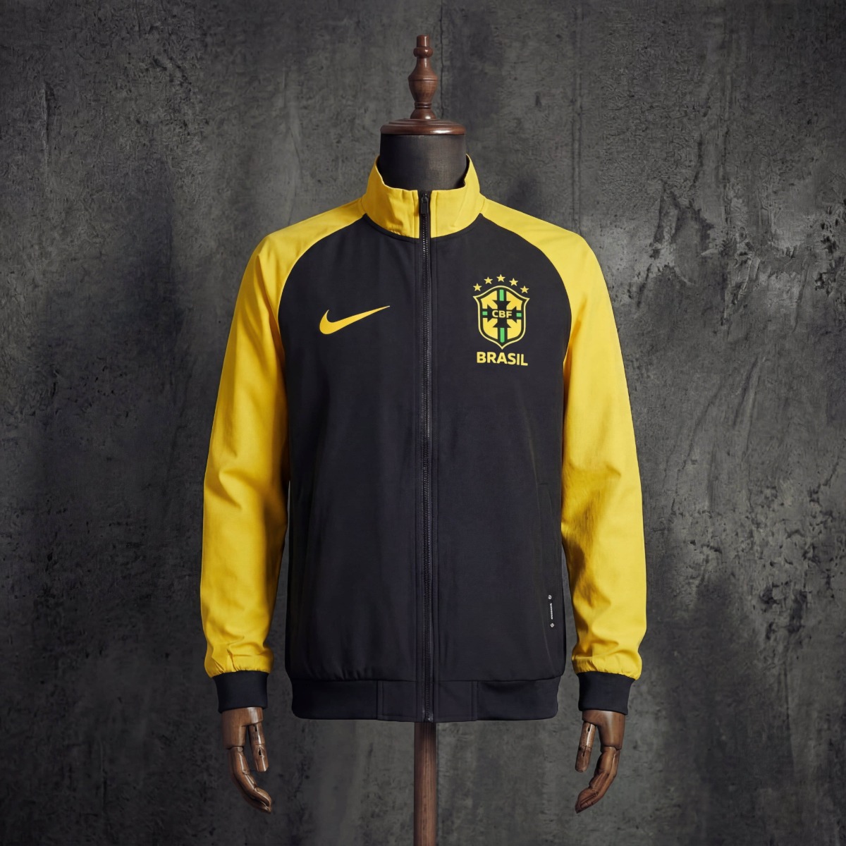 2026 Brazil Black and Yellow Windbreaker