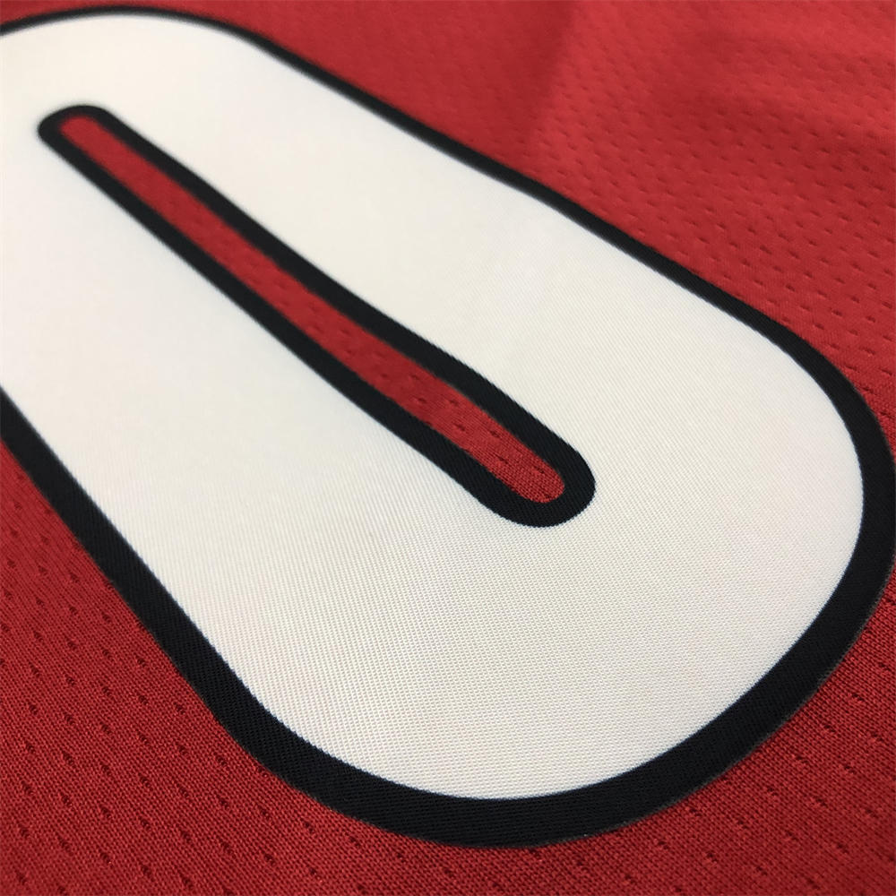 NBA Portland Trail Blazers V-Neck Red Jersey LILLARD#0 S-XXL