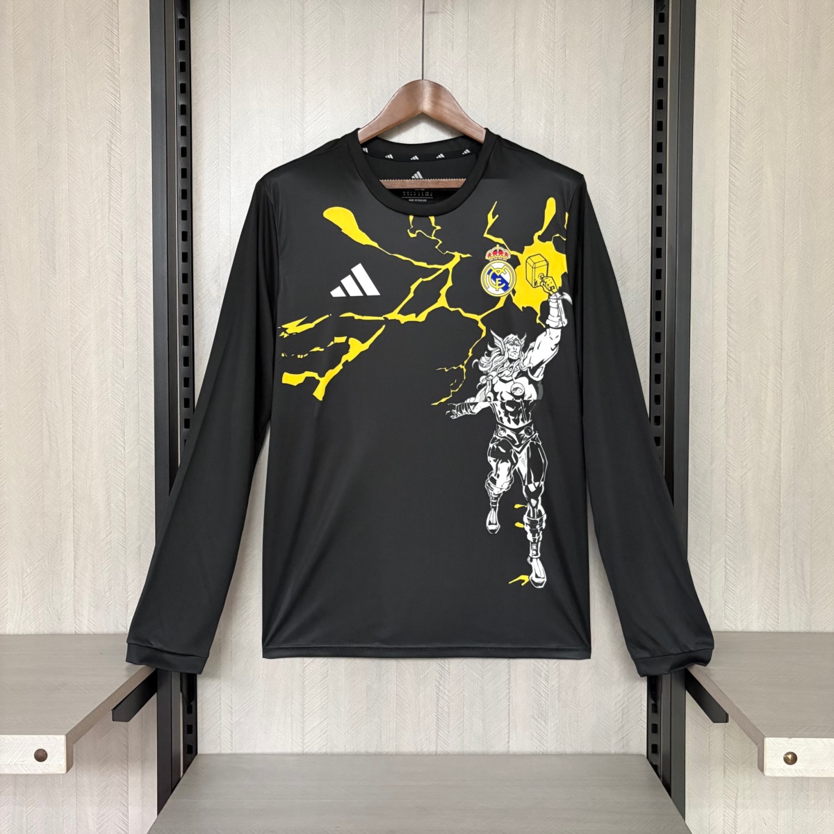 2025/26 Real Madrid Marvel Comics Black jersey Fan version