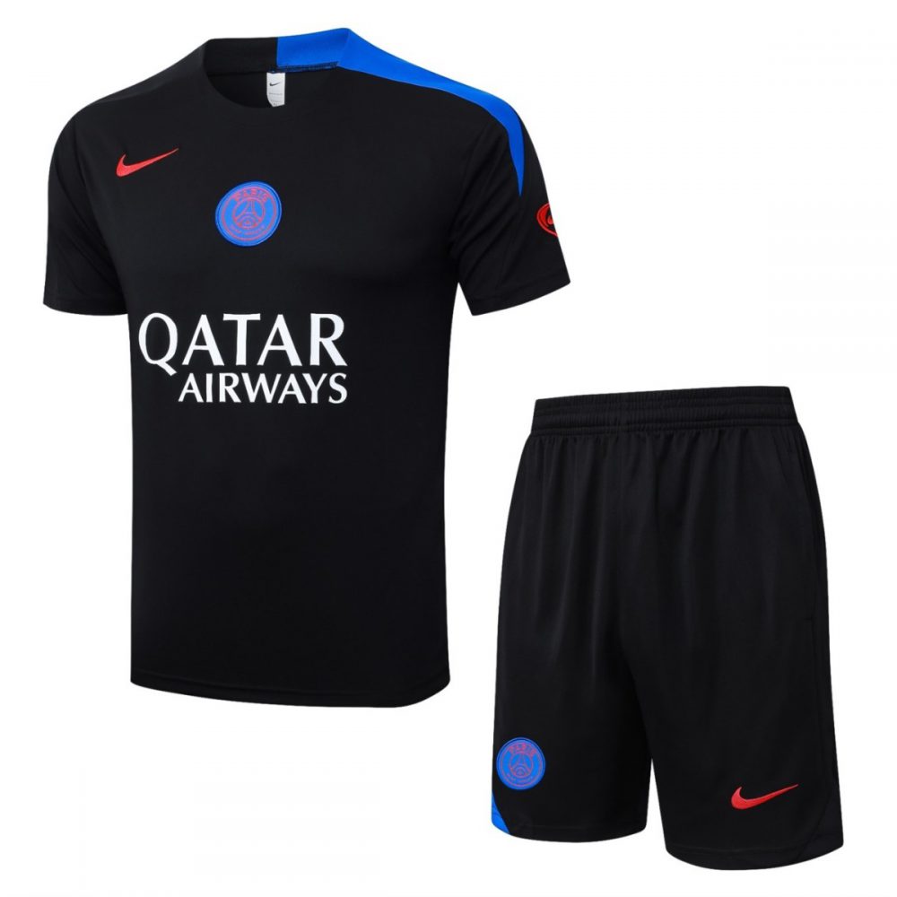 2026 PSG Black Training Set Shirt and Shorts