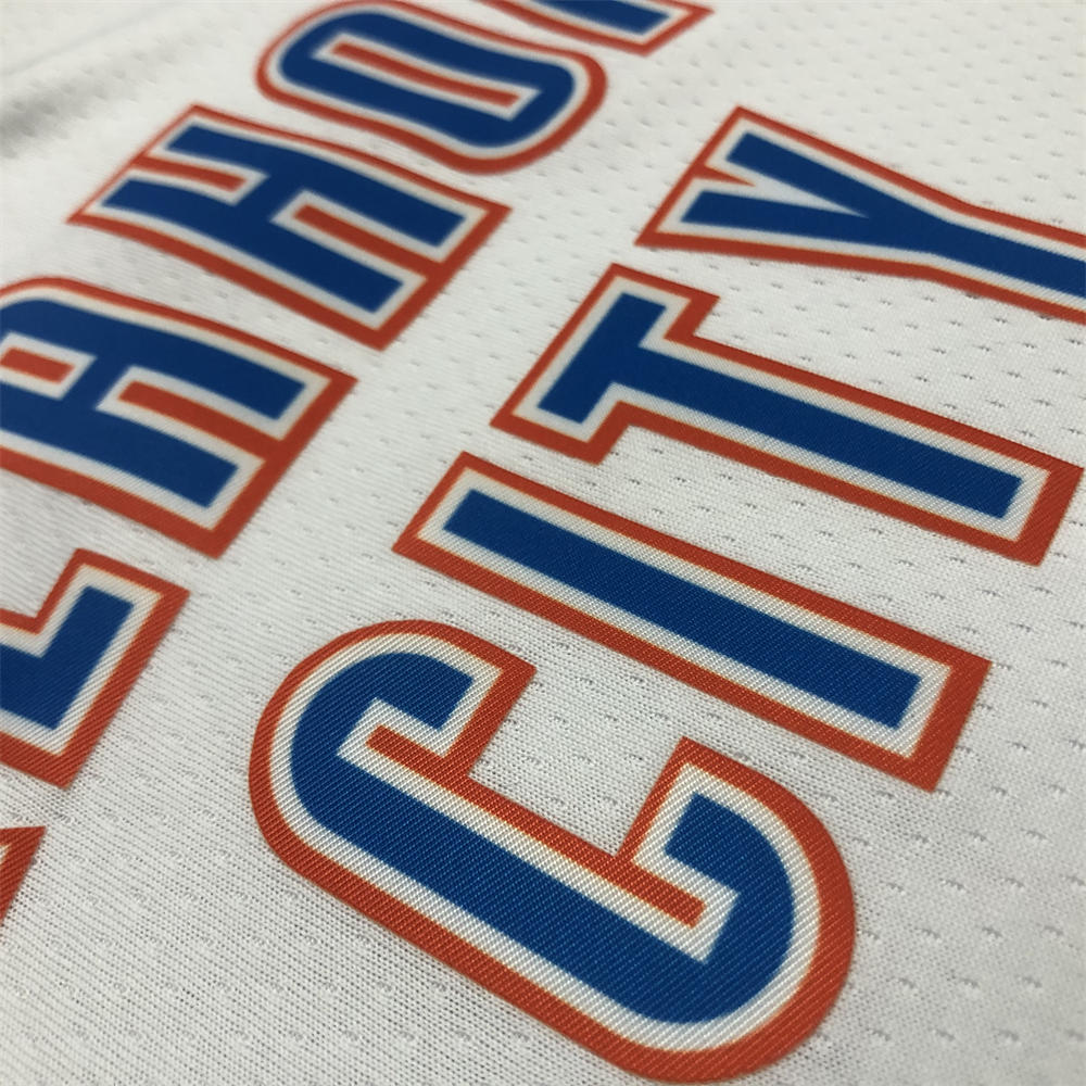 NBA Oklahoma City Thunder V-Neck White Jersey DURANT#35 S-XXL
