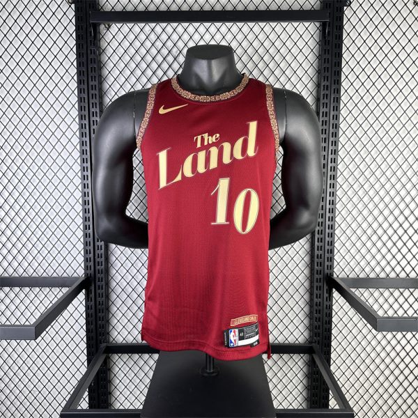 NBA Cleverland Cavaliers 2024 Round Neck Red jersey GARLAND#10 S-XXL