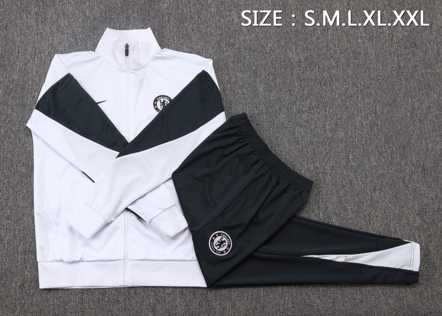 2025/26 Chelsea White Jacket Training Suit Set Football Team Shirt Sports Fashion