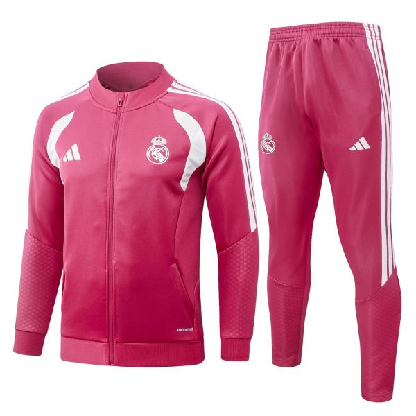 2026 Real Madrid Pink Jacket Training Suit Set
