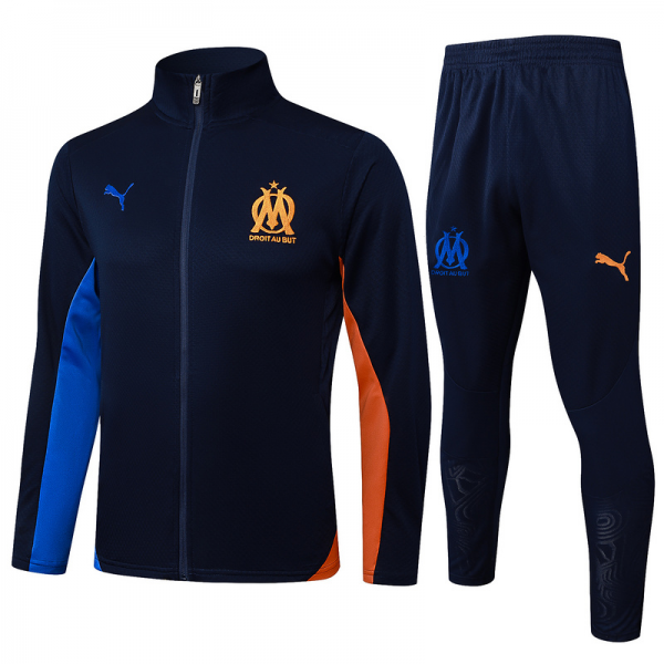 2024/25 Marseilles Royal blue Jacket Training Suit Set Football Team Shirt Sports Fashion