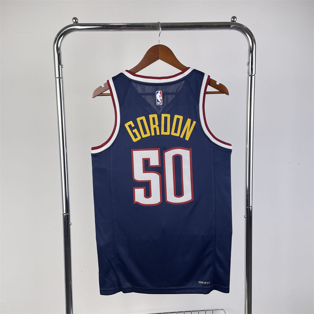 NBA Denver Nuggets Round Neck Dark Blue jersey PORTER#1 S-XXL