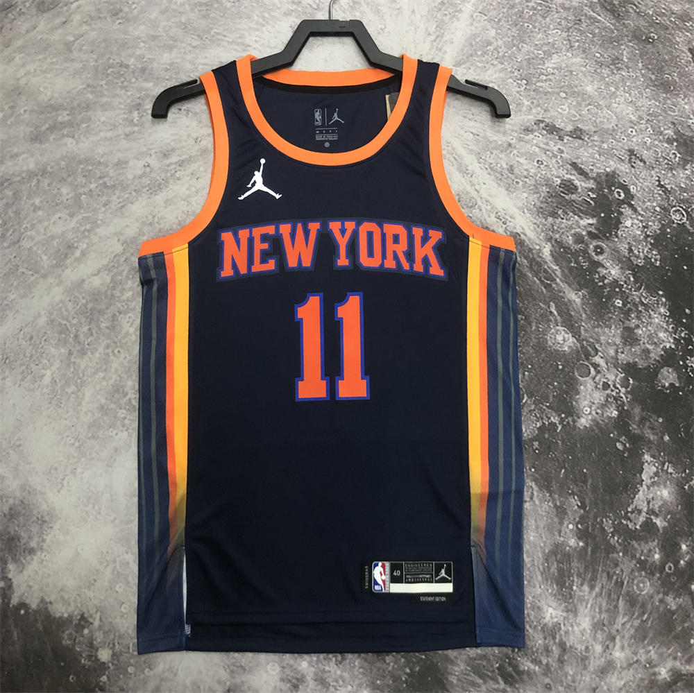 NBA New York Knicks V-Neck JORDAN Edition Black jersey BRUNSON#11 S-XXL