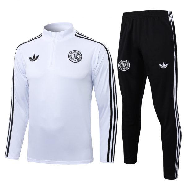 2025/26 Germany Black white Long-sleeved half-pull training kit Football team kit