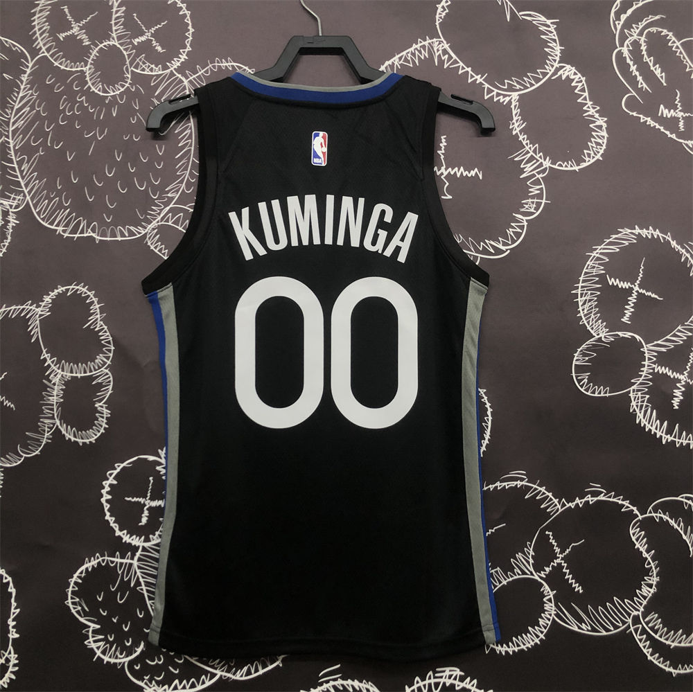 NBA Golden State Warriors V-Neck Black Jersey KUMINGA#00 S-XXL