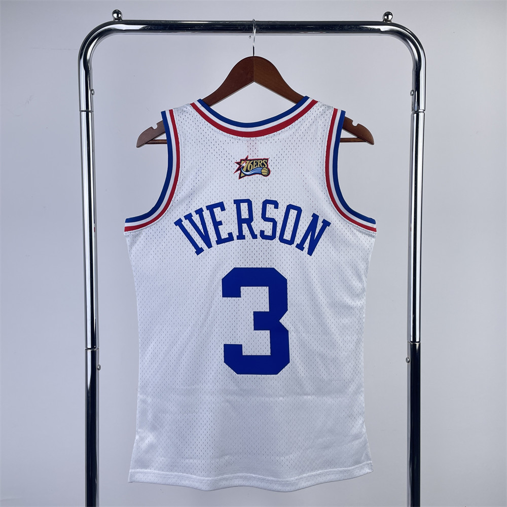 NBA Retro 2003 All-Star White Jersey IVERSON#3 S-XXL