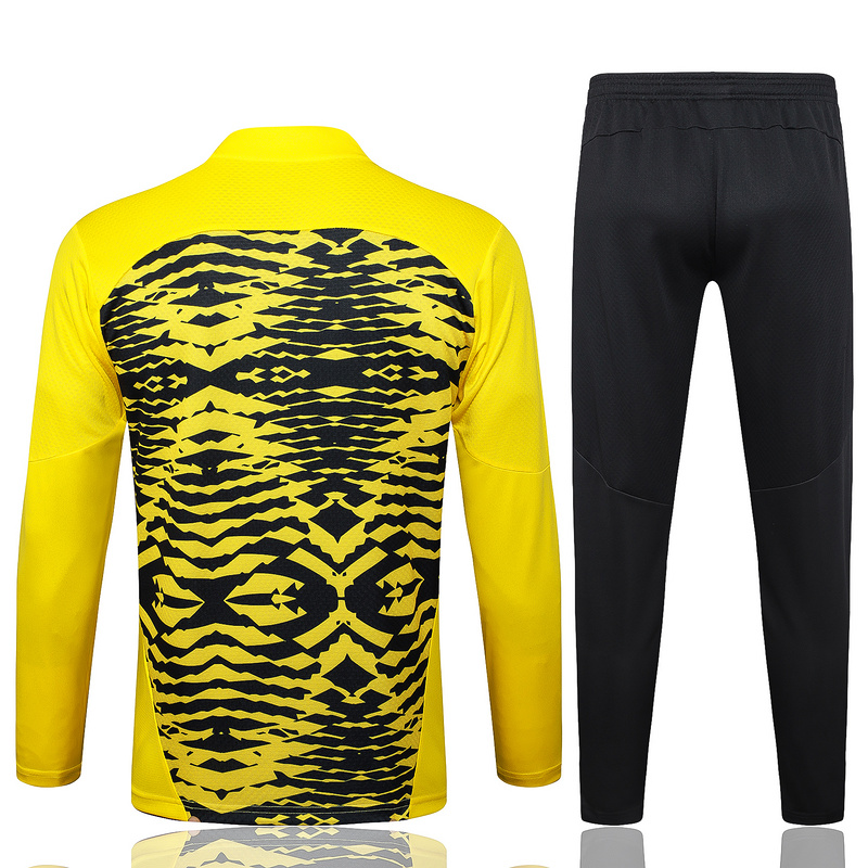 24/25 Dortmund Yellow black Long-sleeved half-pull training kit Football team kit