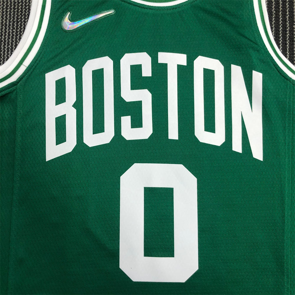 NBA Boston Celtics Round Neck 75th anniversary Green Jersey TATUM#0 S-XXL