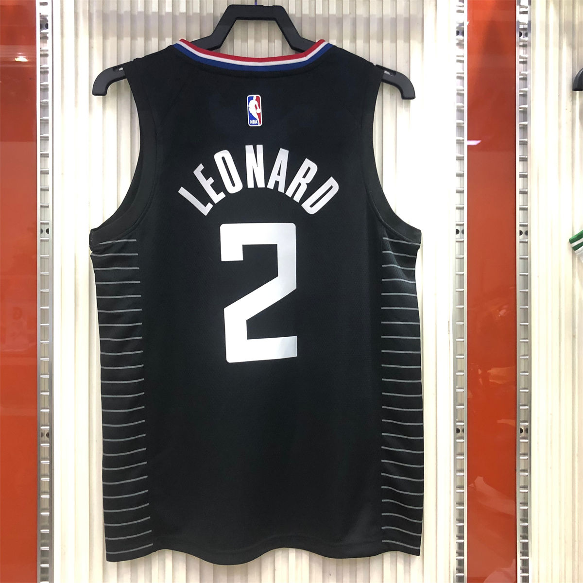 NBA Los Angeles Clippers V neck Black Jersey LEONARD#2 S-XXL