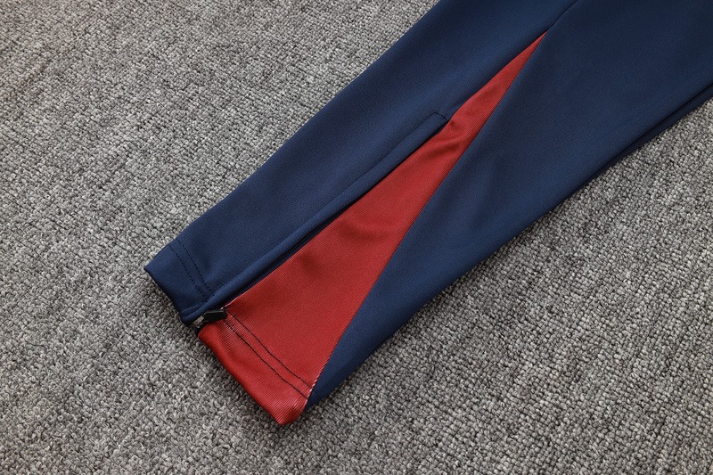 2024 England Royal Blue Long-sleeved half-pull training kit Football team kit