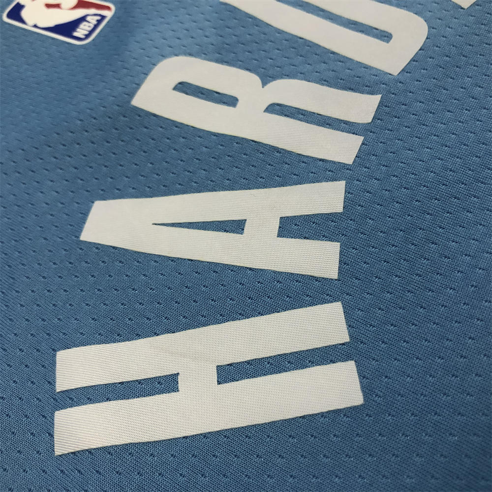 NBA Houston Rockets V-Neck Light Blue Jersey HARDEN#13 S-XXL