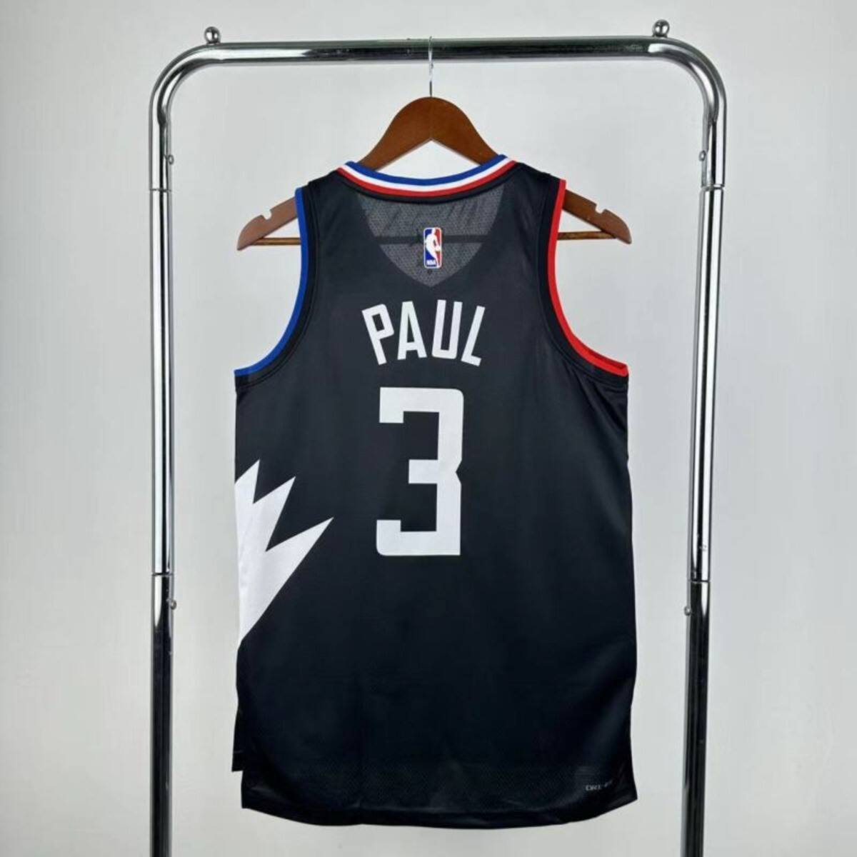 NBA Los Angeles Clippers V-Neck Black jersey PAUL#3 S-XXL