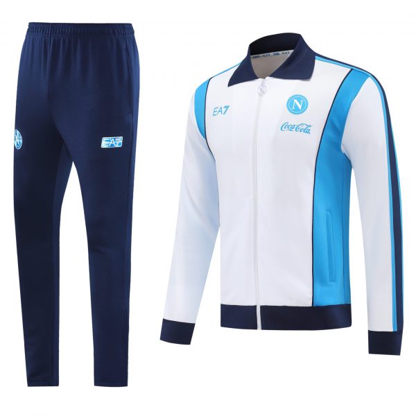 2025/26 Napoli White Training Suit Set Football Team Shirt Sports Fashion
