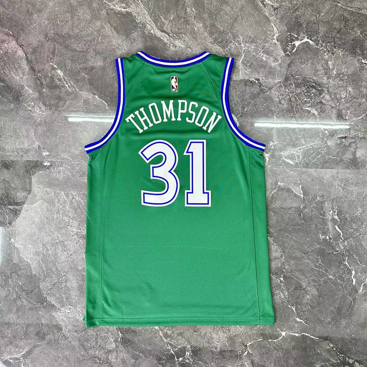 NBA Dallas Mavericks Round Neck Green Jersey THOMPSON#31 S-XXL