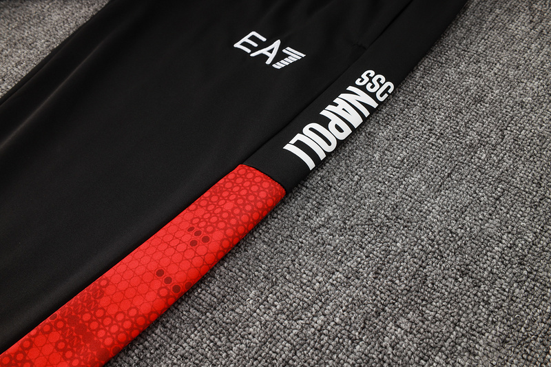 24/25 Naples Red Long-sleeved half-pull training kit Football team kit