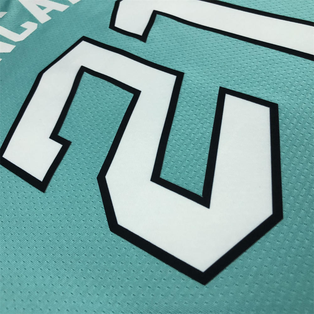 NBA San Antonio Spurs V-Neck Cyan jersey DUNCAN#21 S-XXL