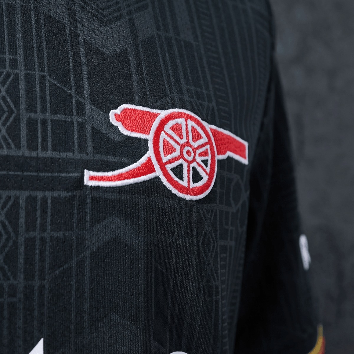 2025/26 Arsenal Training Black Polo Fan version