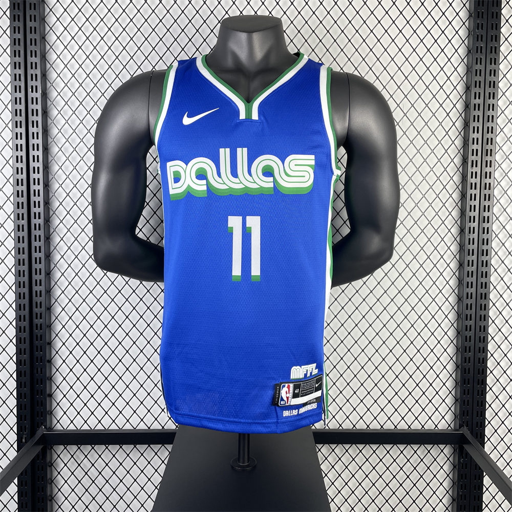 NBA Dallas Mavericks V-Neck Blue Jersey IRVING#11 S-XXL