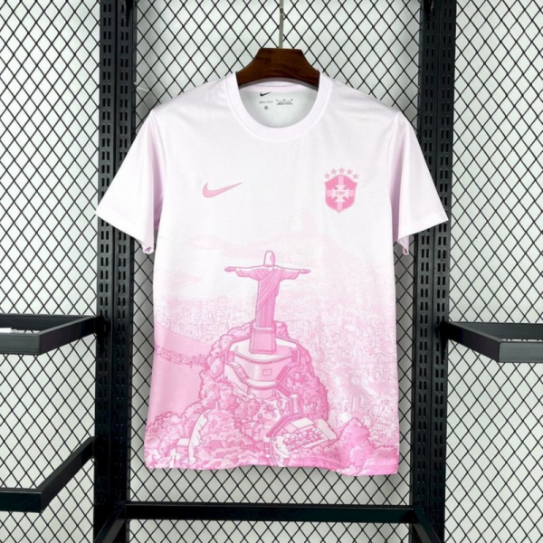 2025/26 Brazil Special Edition pink white jersey Fan Version