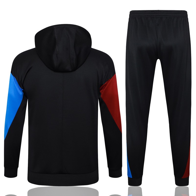 2024 Barcelona Black Hoodie Jacket Kit Set Football Team Shirt Sports Fashion