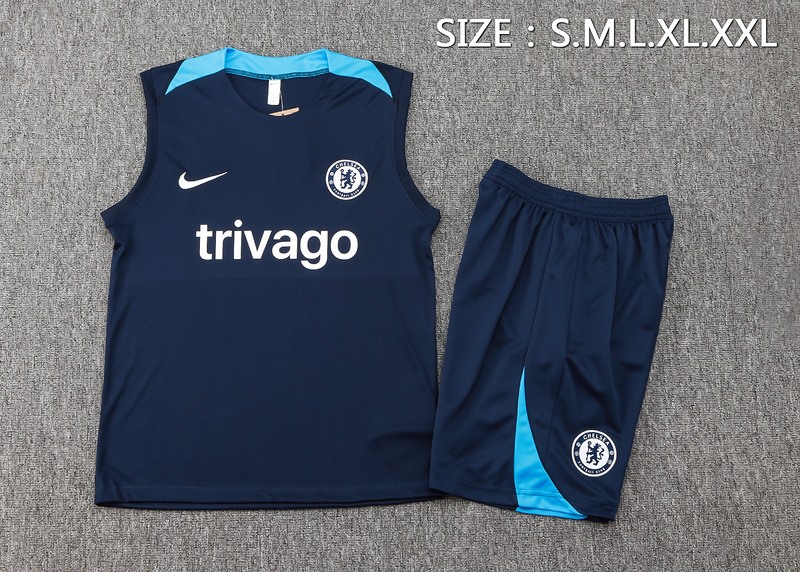24/25 Chelsea Royal Blue Training Set Shirt and Shorts