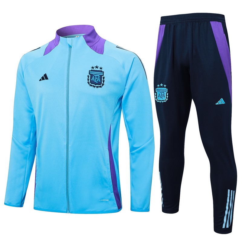 2024 Argentina Blue Jacket Training Suit Set Football Team Shirt Sports Fashion