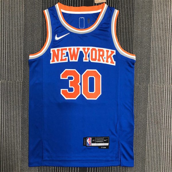 NBA New York Knicks Round Neck Blue 75th Anniversary jersey RANDLE#30 S-XXL