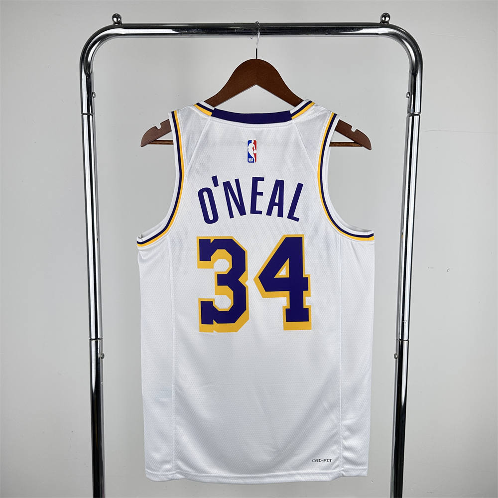 NBA Los Angeles Lakers O'NEAL#34 2022/23 White Association Edition Swingman Jersey S-XXL