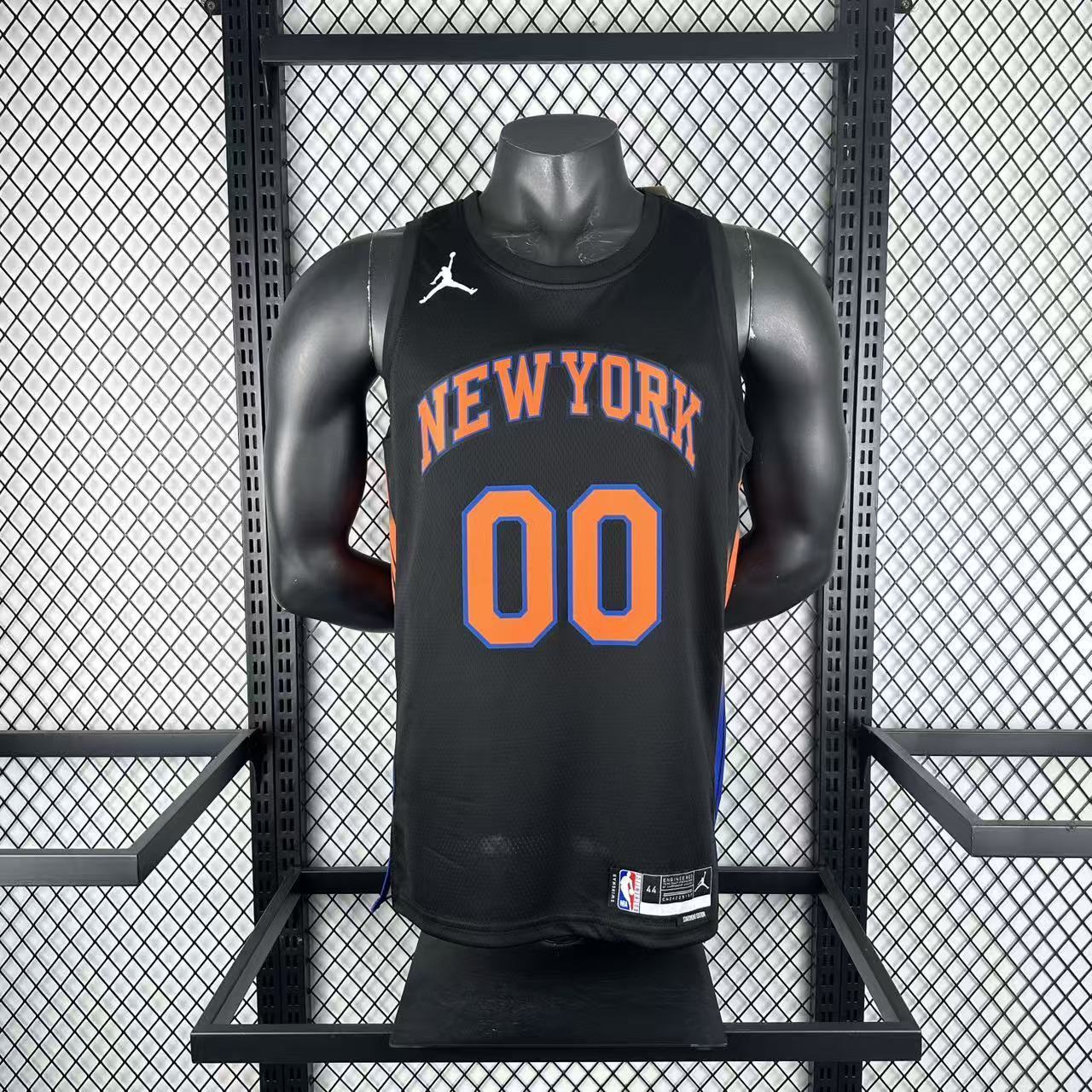 NBA 2026 New York Knicks Black  jersey CLARKSON#00