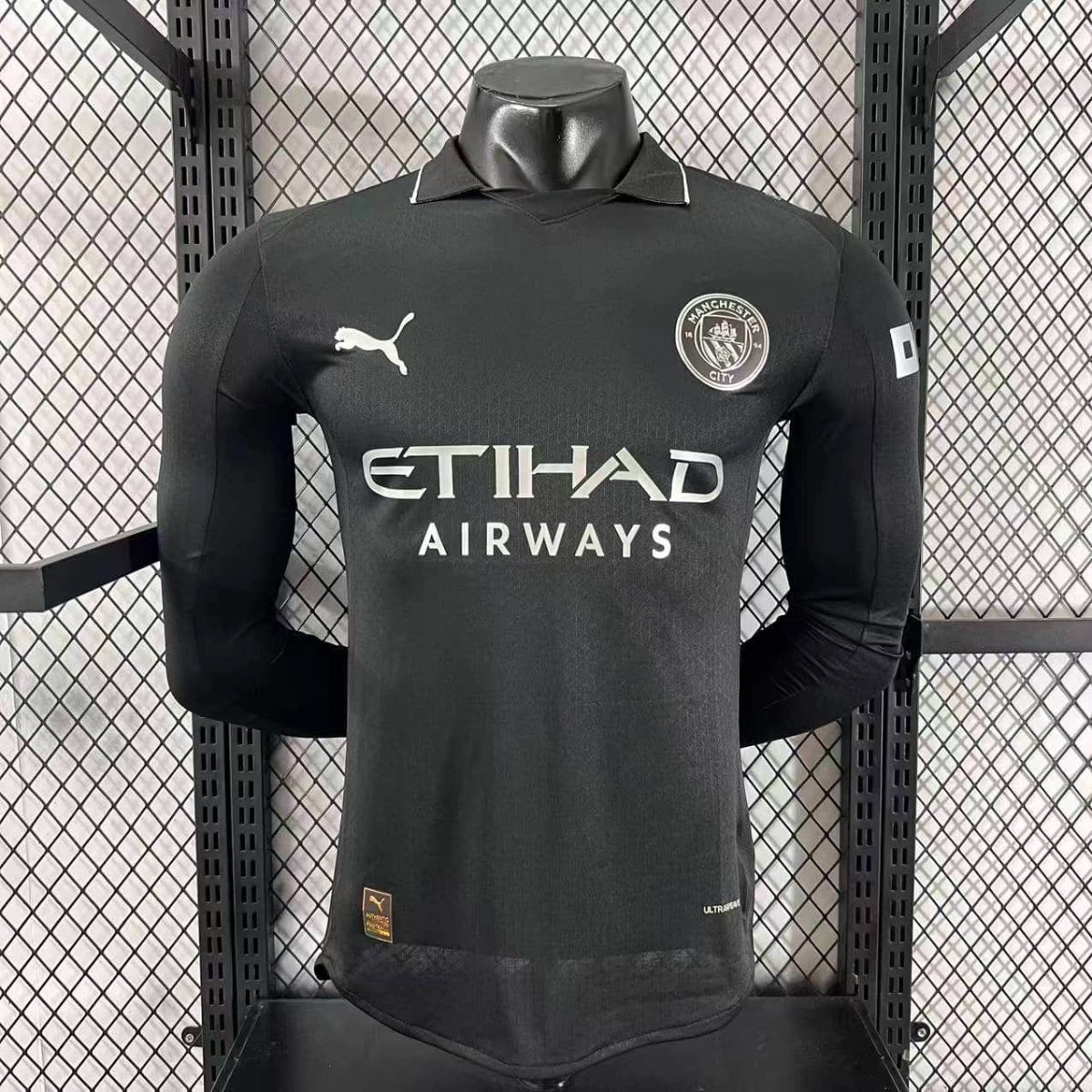 2025/26 Manchester City Away Black jersey Player Version