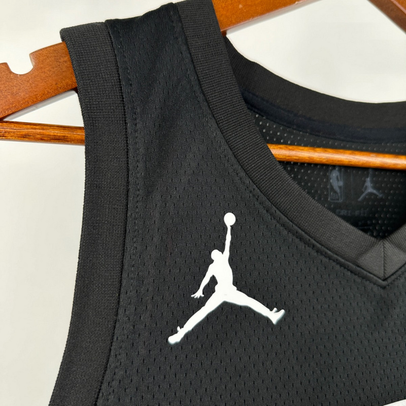 NBA Brooklyn Nets V-Neck Black Jersey RUSSELL#1 S-XXL