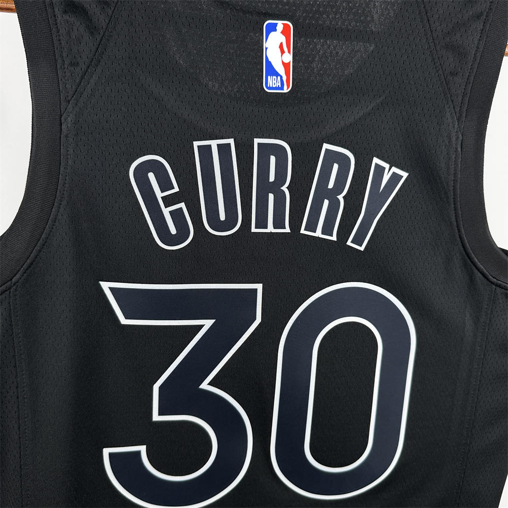 NBA Golden State Warriors Round Neck Honor Edition Black Jersey CURRY#30 S-XXL