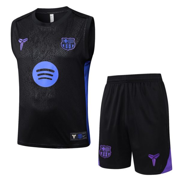 2026 Barcelona Black Training Set Shirt and Shorts