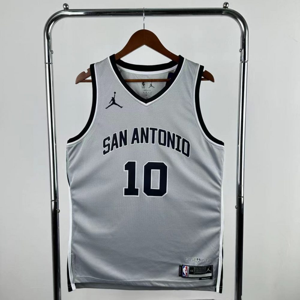 NBA 2026 San Antonio Spurs Grey jersey SOCHAN#10