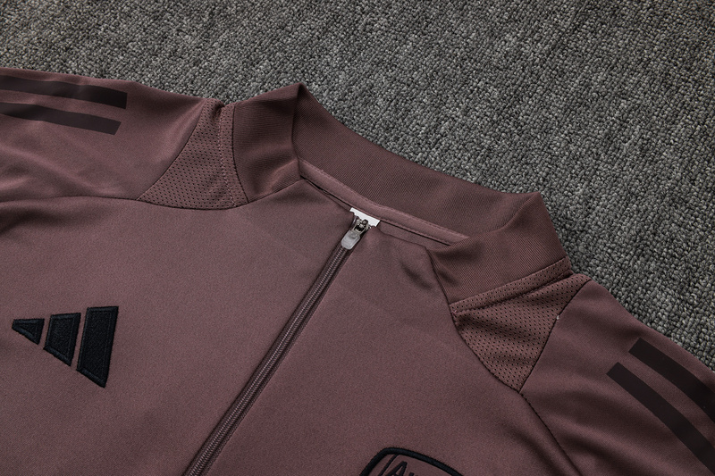 24/25 Arsenal Grey purple Long-sleeved half-pull training kit Football team kit