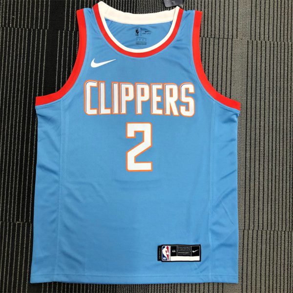 NBA Los Angeles Clippers Round Neck Blue Jersey LEONARD#2 S-XXL