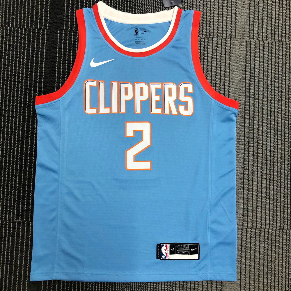 NBA Los Angeles Clippers Round Neck Blue Jersey LEONARD#2 S-XXL