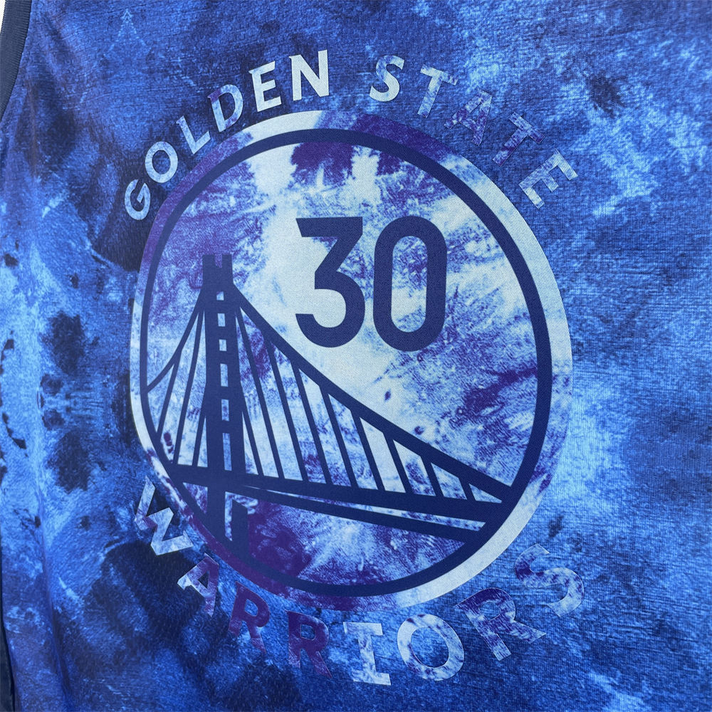 NBA Golden State Warriors V-Neck Honor edition Blue Jersey CURRY#30 S-XXL