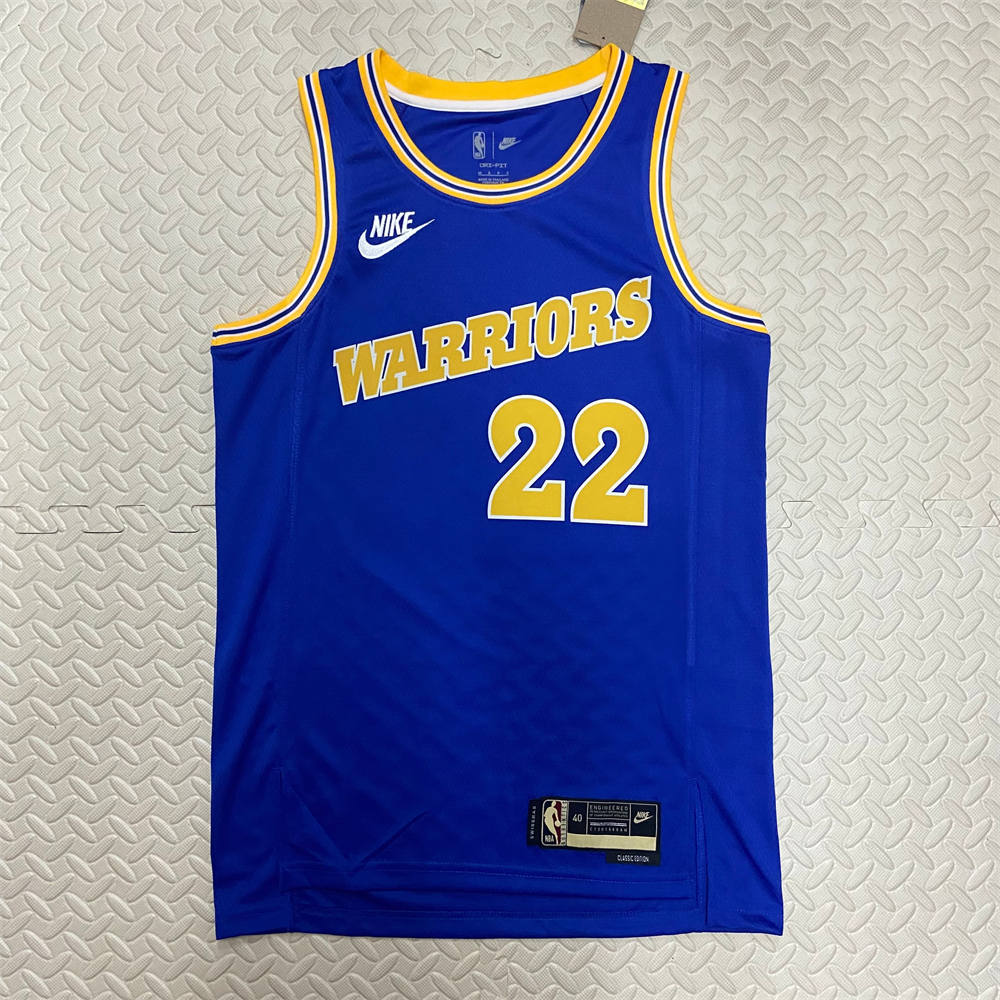 NBA Golden State Warriors Round Neck Blue Jersey WIGGINS#22 S-XXL