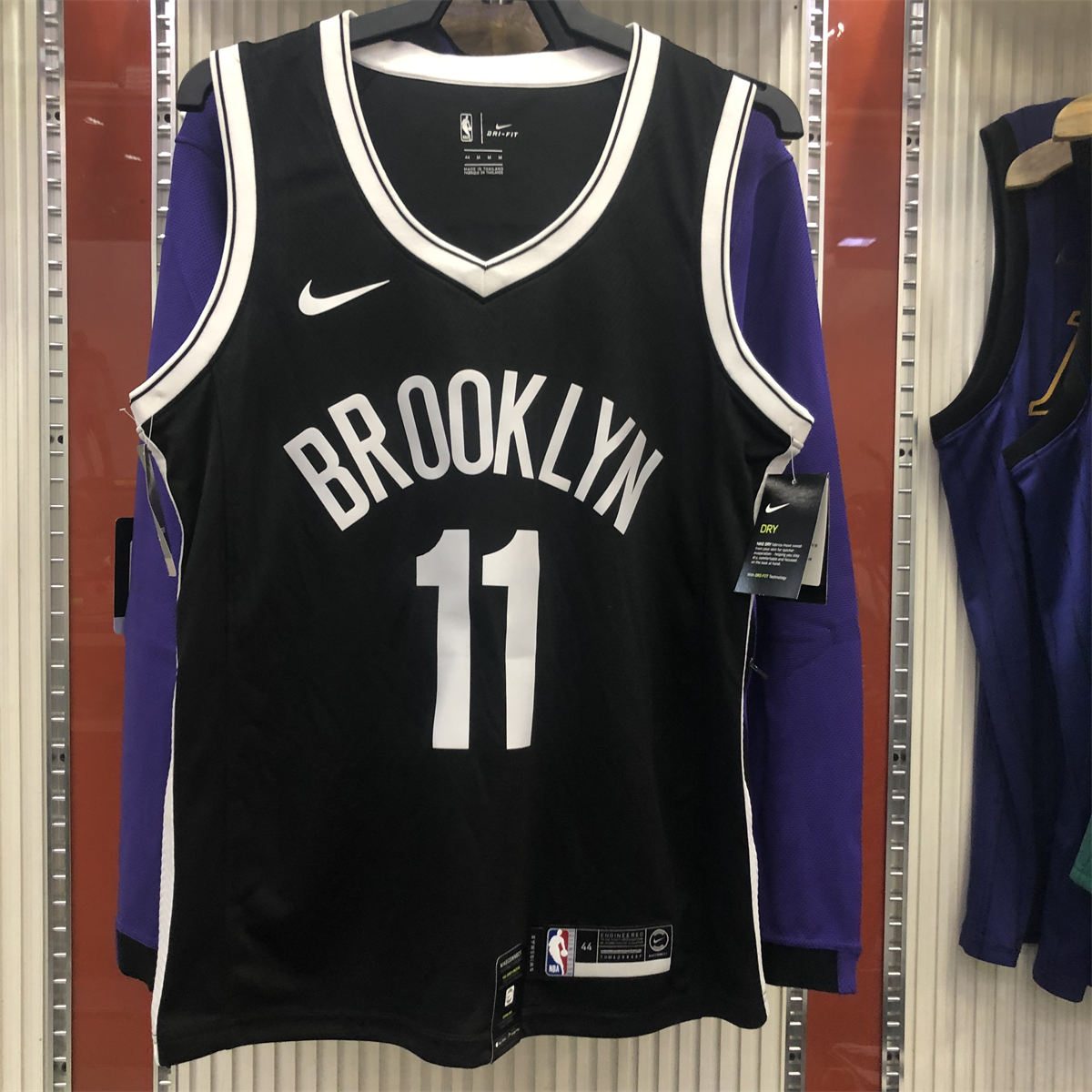 NBA Brooklyn Nets V neck Black Jersey Irving#11S-XXL