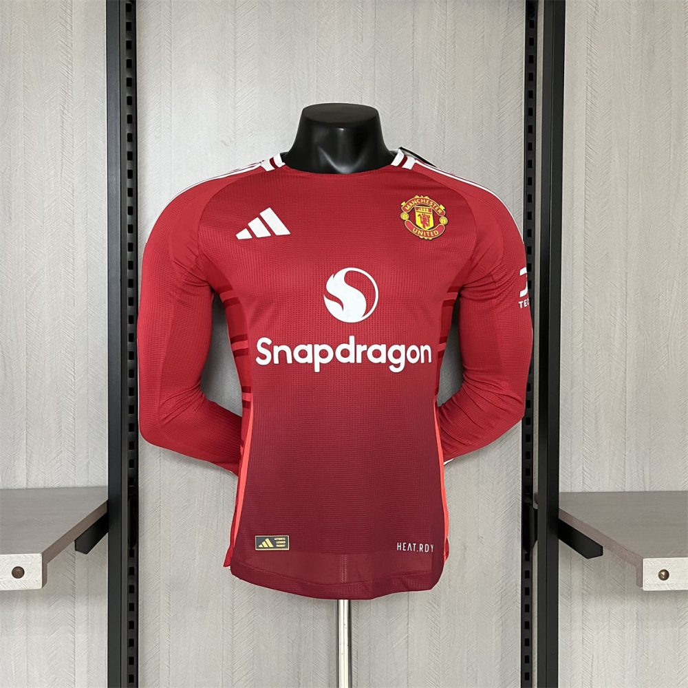 24/25 Manchester United Home Jersey Long Sleeves Player Version
