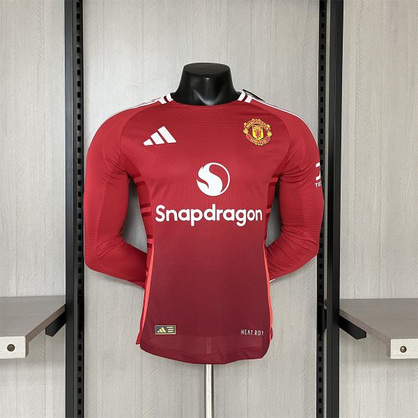 24/25 Manchester United Home Jersey Long Sleeves Player Version