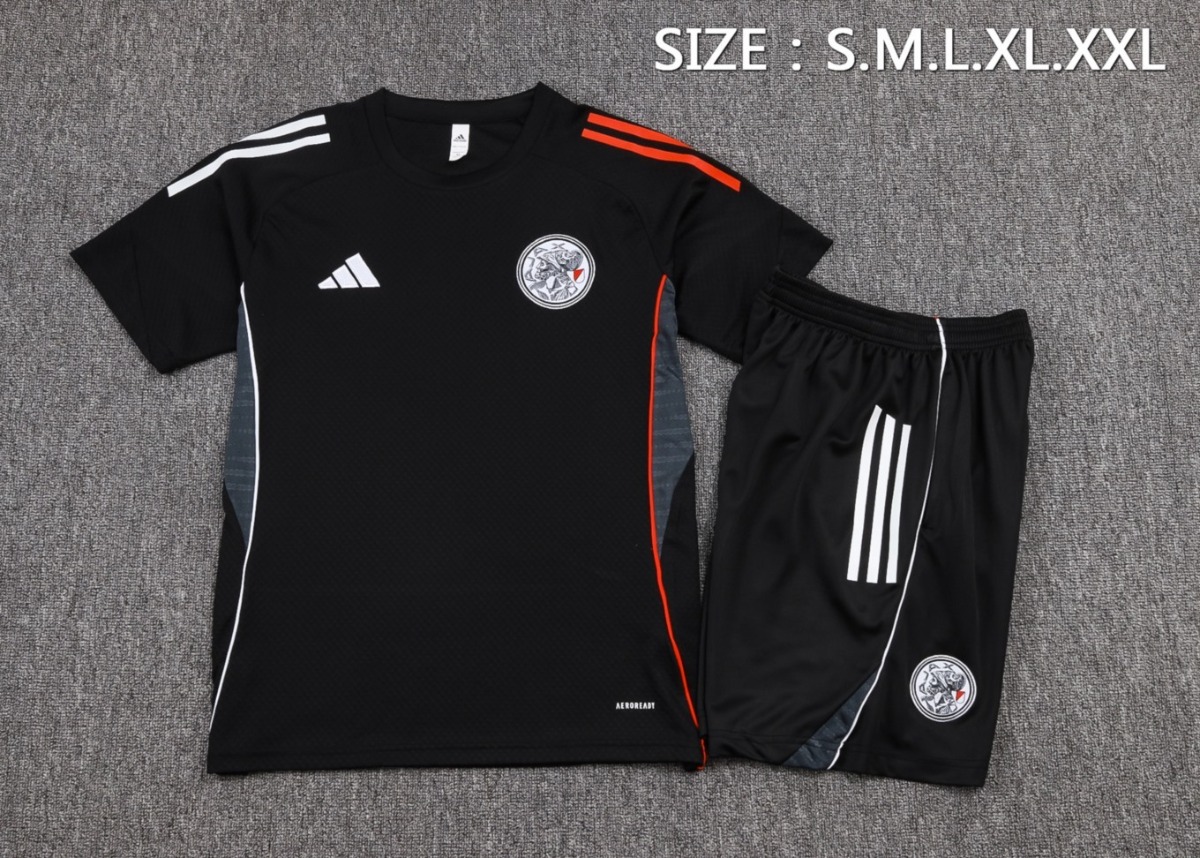 2026 Ajax Black Training Set Shirt and Shorts