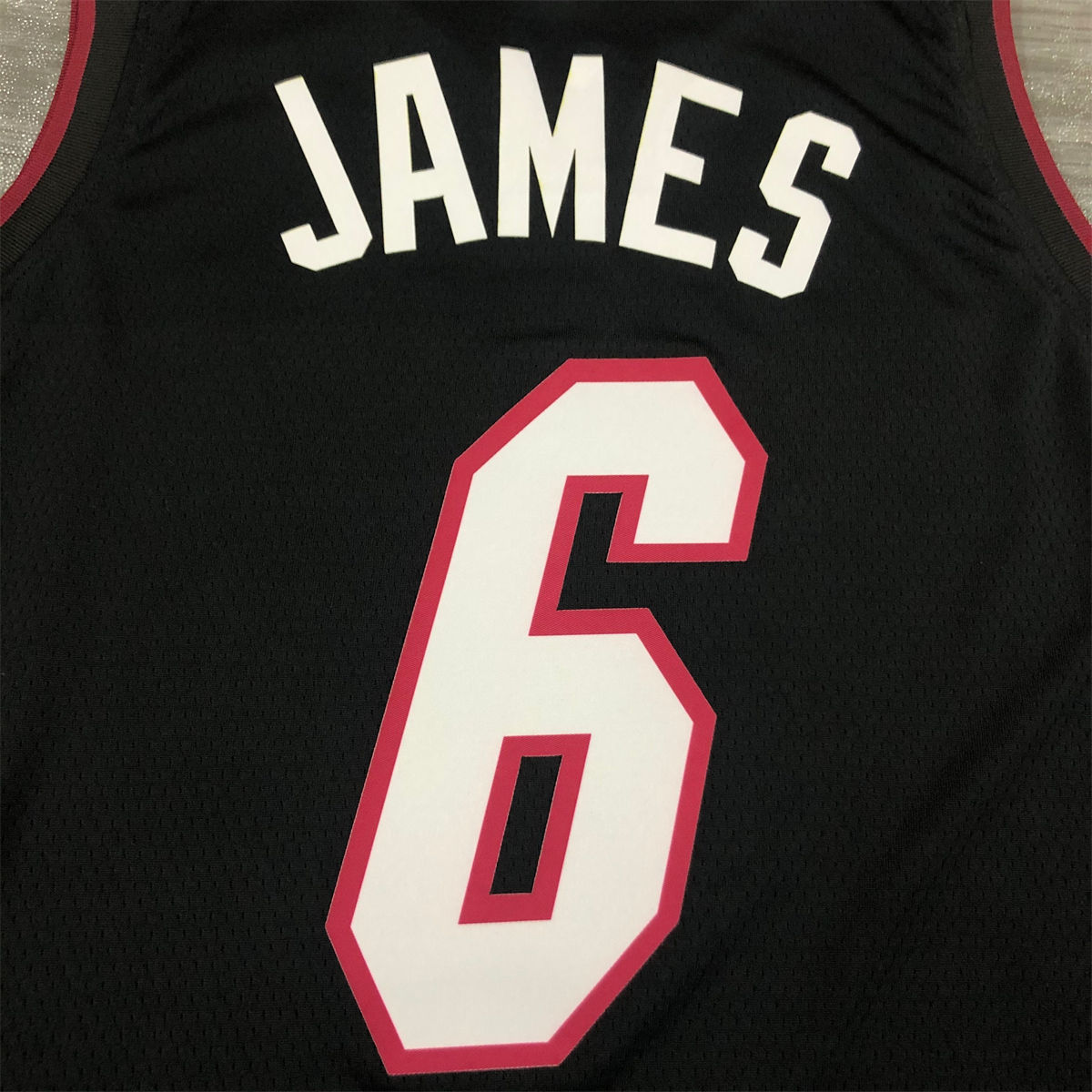 NBA Miami Hearts V-Neck Black Jersey JAMES#6 S-XXL