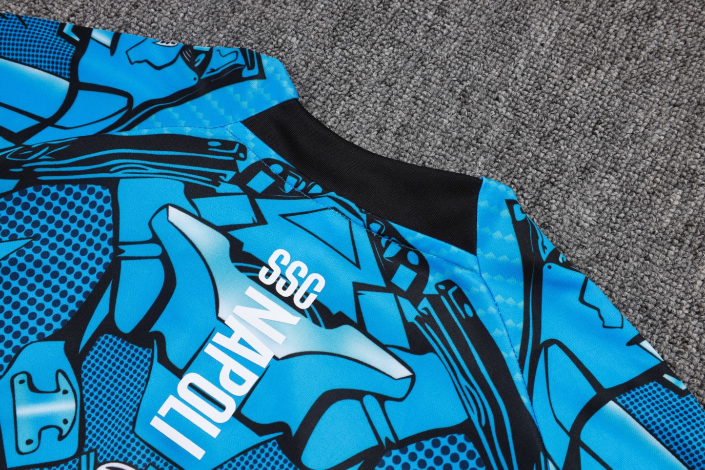 2025/26 Naples Blue Long-sleeved half-pull training kit Football team kit